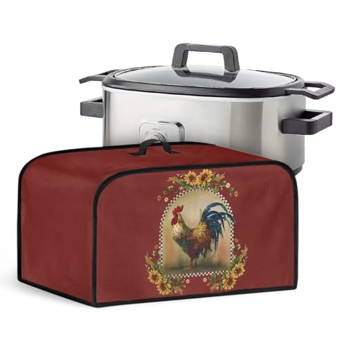 Eheartsgir Chicken Rooster Sunflower Crock Pots Slow Cookers Cover Portable