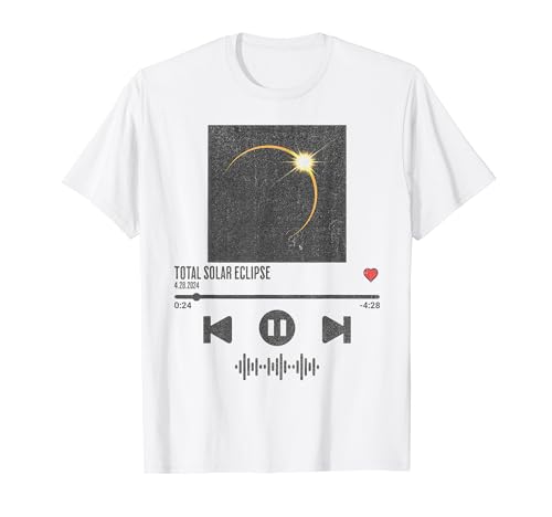 April 8 2024 Solar Eclipse Favorite Music Playlist Song T-Shirt