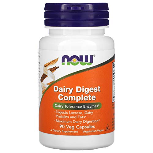 NOW Supplements, Dairy Digest Complete, Digests Lactose, Dairy Proteins and