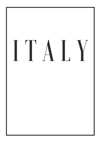 Italy: A white decorative book for coffee tables, bookshelves and