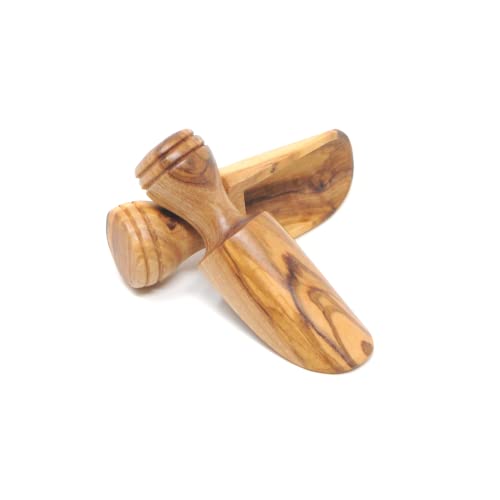 Olive Wood Small 2.75" Set of 2 Spice Scoops, Hand