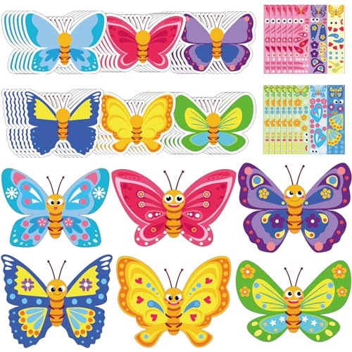 Kepeel 36 Packs Spring Butterflies Craft for Kids, Spring DIY
