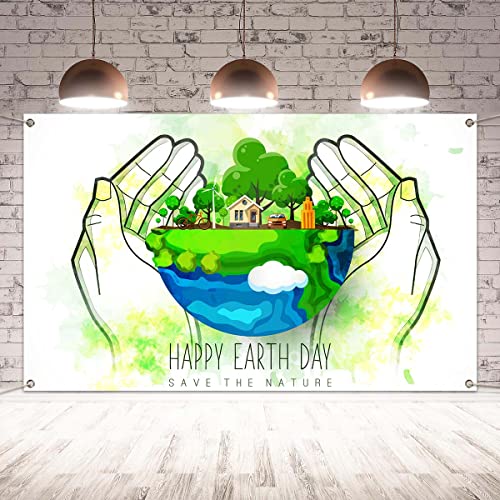Happy Earth Day Photo Backdrop Save The Nature Banner April