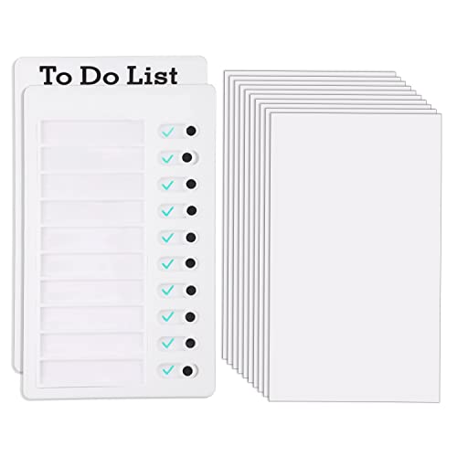 2pcs Checklist Task Board, Detachable Sliding Routine Chores Chart with