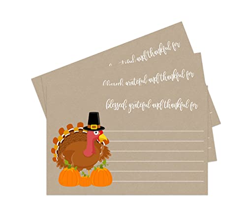 Paper Clever Party Thanksgiving Thankful Cards (25 Pack) Gratitude Activities