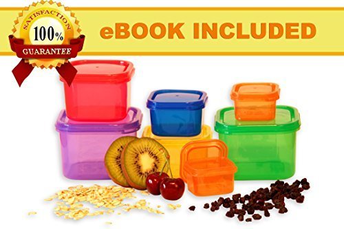 Portion Control Containers kit, BONUS: HEALTHY COOKING RECIPES eBOOK INCLUDED!