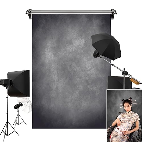 Kate 5x7ft Gray Texture Backdrop Gray Purple Abstract Portrait Headshot