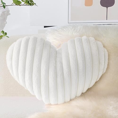AELS Heart Shaped Pillow, 20 Inches Heart Decorative Throw Pillows,