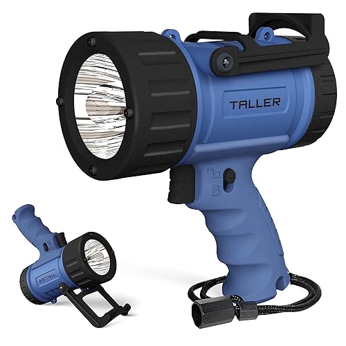 Upgraded Rechargeable Spotlight with 200000 Lumens, 10000mAh Hand Held Work