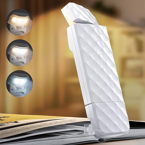 USB Rechargeable Book Light with Timer, Clip-on LED Bookmark Reading
