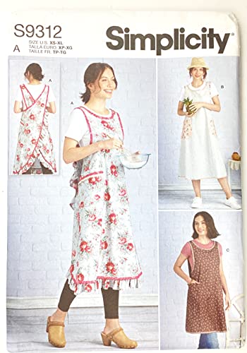Simplicity Misses' Wraparound Apron Packet, Code 9312 Sewing Pattern, Sizes