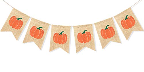Uniwish Pumpkin Banner Happy Fall Y’all Garland Thanksgiving Day Decorations