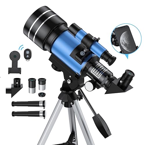 Telescope, 70mm Aperture Refractor Telescopes for Astronomy Beginners, Portable Travel
