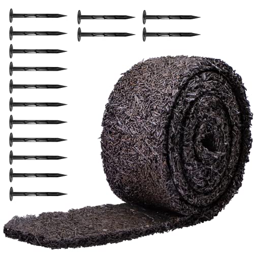 Black Rubber Mulch for Landscaping 120in L x 4.5in W