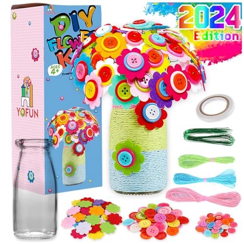 YOFUN Flower Craft Kit for Kids - Make Your Own