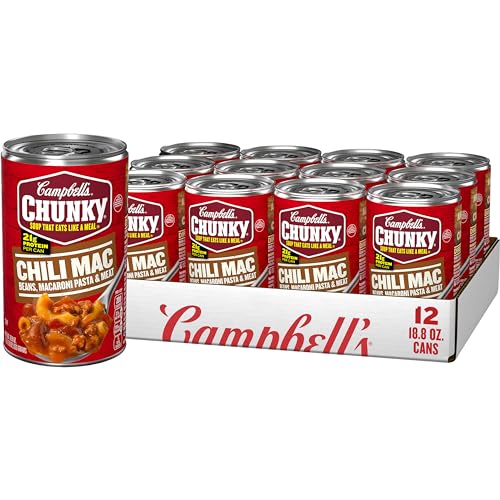 Campbell's Chunky Soup, Chili Mac, 18.8 Ounce Can (Case Of