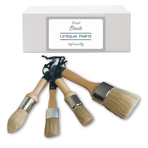 Chalk Wax Paint Brush 4PCs - 1 Large Chalk Brush