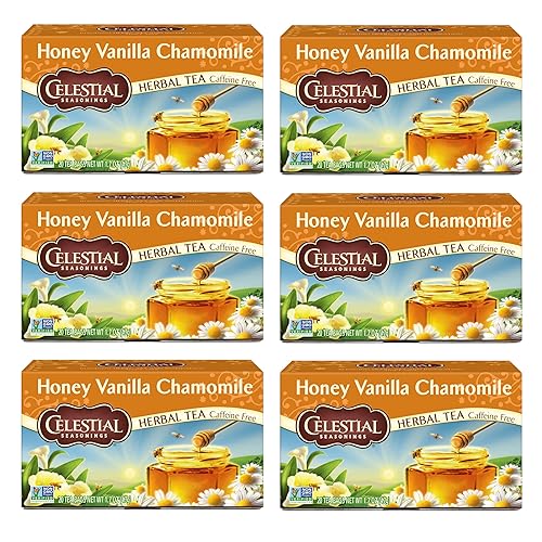 Celestial Seasonings Herbal Tea, Honey Vanilla Chamomile, Caffeine Free, 20