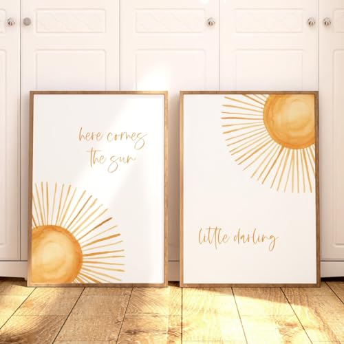 DOLUDO Set Of 2 Prints Here Comes the Sun Little