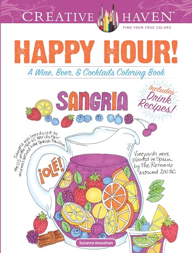 Creative Haven Happy Hour!: A Wine, Beer, and Cocktails Coloring