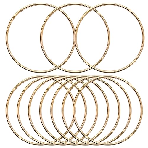 10 Pcs 4 Inch Metal Rings for Craft Gold Hoops