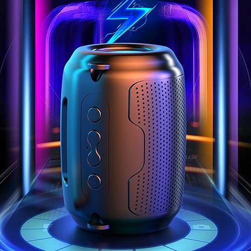 Wireless Bluetooth Portable Speaker Stereo Sound with LED Light, Waterproof