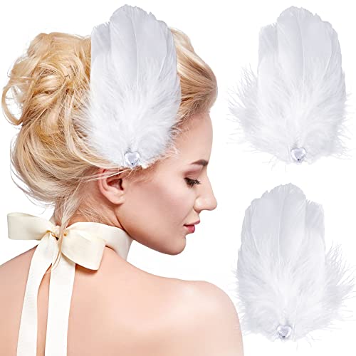ANCIRS 2 Pack Feather Hair Clips for Women, Fly-Wing Shape