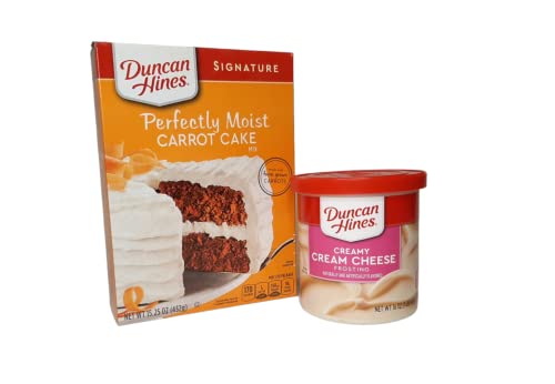 Duncan Hines Signature Perfectly Moist Carrot Cake Mix Bundled with