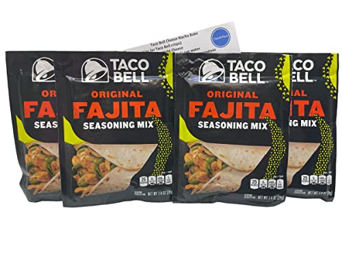 Taco Bell Mexican Fajita Seasoning Bundle: (4) 1.4 oz Original