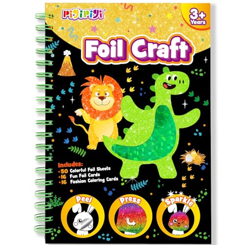 pigipigi Art Craft Activity for Kids: Fun Foil Dinosaur &