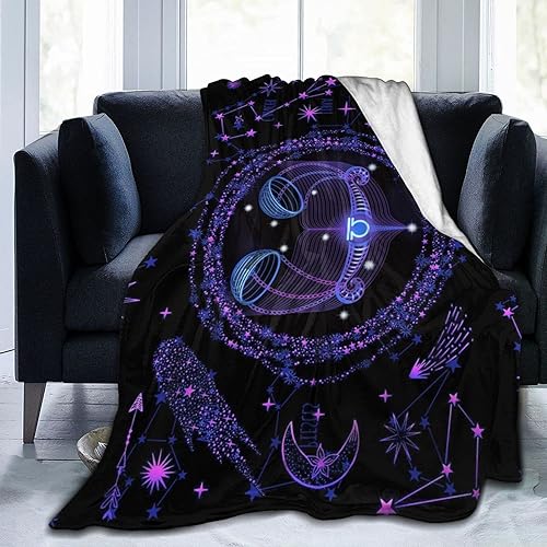 Libra Throw Blanket Flannel Constellations Blanket Warm & Soft 12