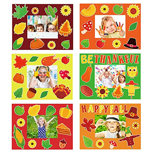 chiazllta 30 Packs Fall Picture Frame Craft Kits for Kids,