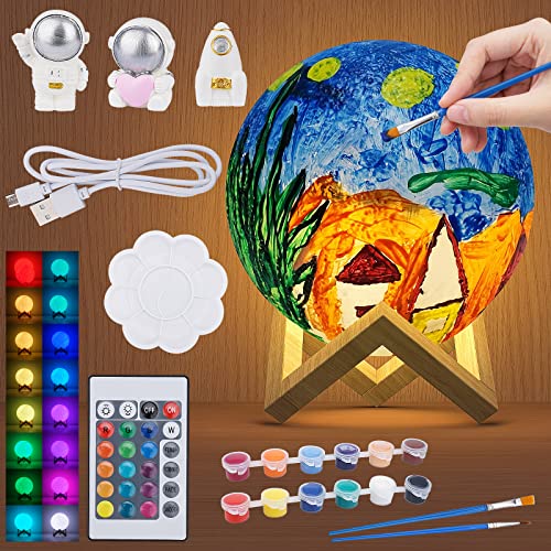 Minleway Unique Paint Your Own Moon Lamp Kit,16 Colors 5.9