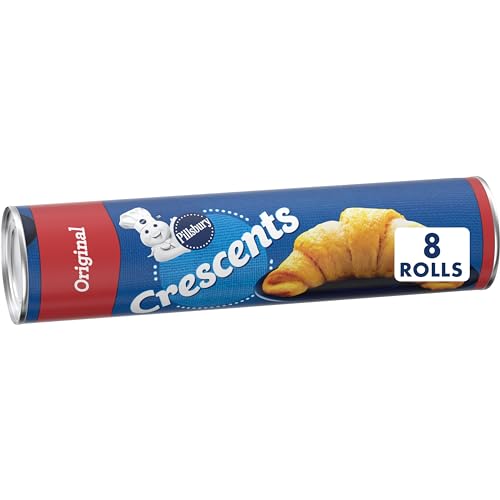 Pillsbury Crescent Rolls, Original Refrigerated Canned Pastry Dough, 8 Rolls,