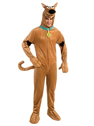 Rubie's mens Deluxe Scooby Doo Costumes, Brown With Black Spots,
