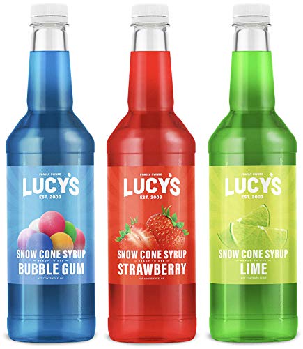 Lucy's Family Owned Shaved Ice Snow Cone Syrups - Bubble