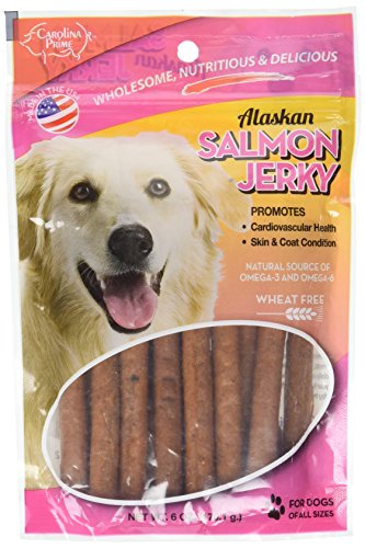 Carolina Pets Oven Baked Salmon Jerky Wheat Free Dog Treats,
