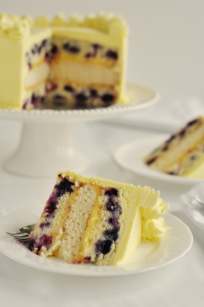 Triple Lemon Blueberry Cake