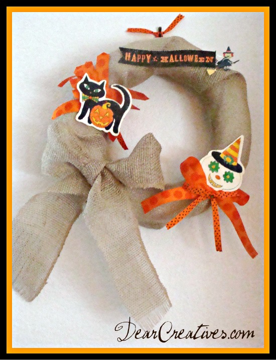 Burlap Halloween Wreath DIY