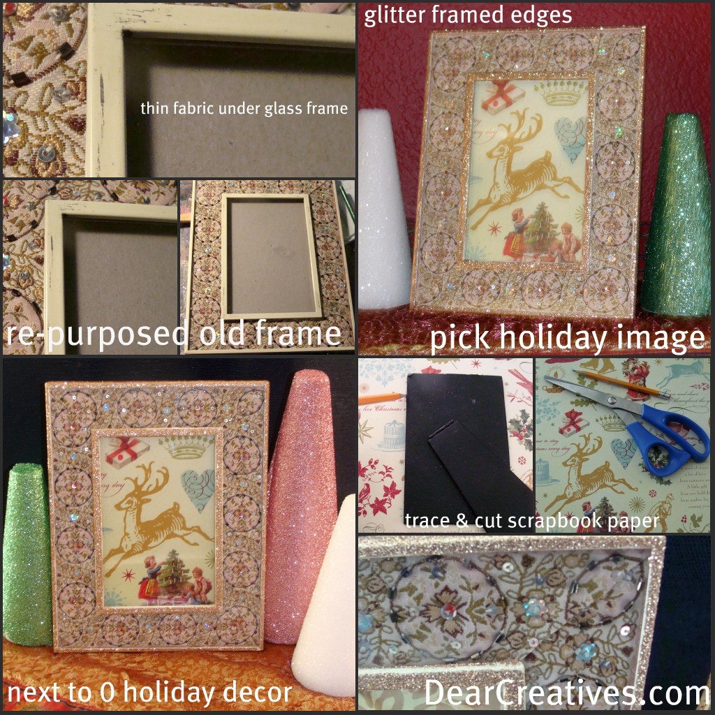 christmas,Tutorial re-purpose picture frame to holiday decor, holiday decor, tutorial