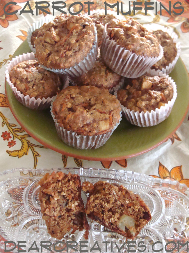carrot muffins with apples - this muffin recipe is easy to make and makes a yummy on the go breakfast.