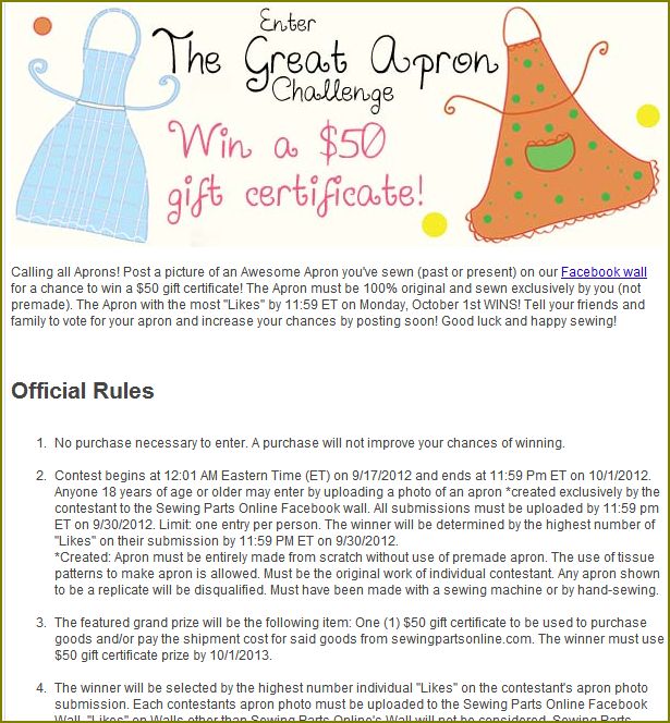 Contest: The Great Apron Challenge & How To Enter