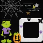 Happy Halloween Photo Frame Image, Halloween Scrapbook Page