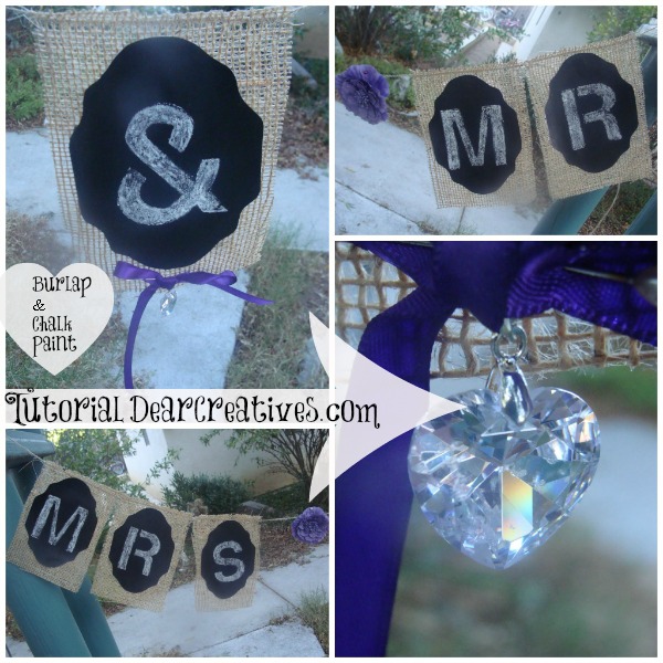 Mr. and Mrs. Wedding Banner DIY (Burlap & Chalk Paint)