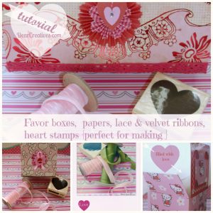 Favor Boxes Valentine boxes & Valentines Mail Boxes Tutorial DearCreatives.com Theresa Huse 2012