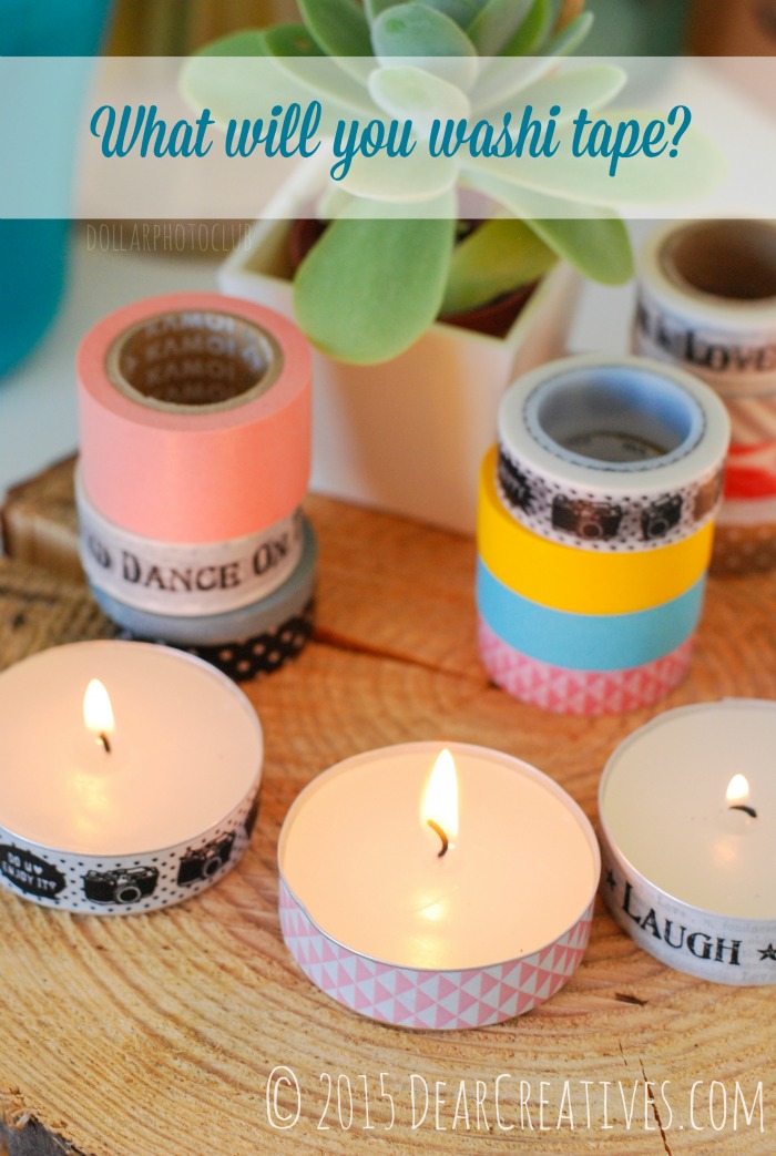 Washi Tape Washi Tape Candle Containers