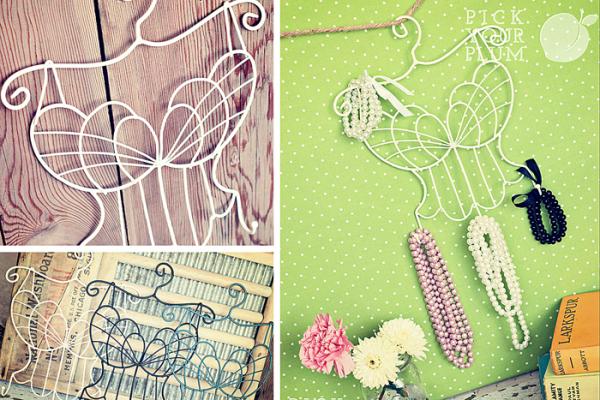 pick your plum accessory hanger, shabby chic jewelry holder