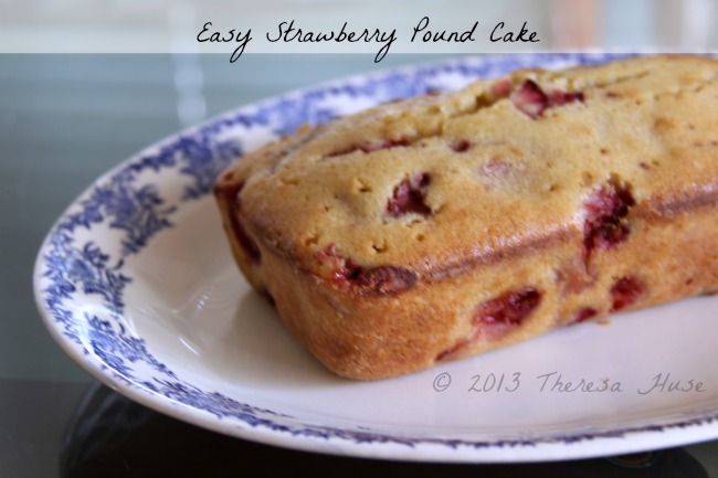 Strawberry Pound Cake, Pound Cake, Strawberry Pound Cake on a platter Theresa Huse 2013-0683