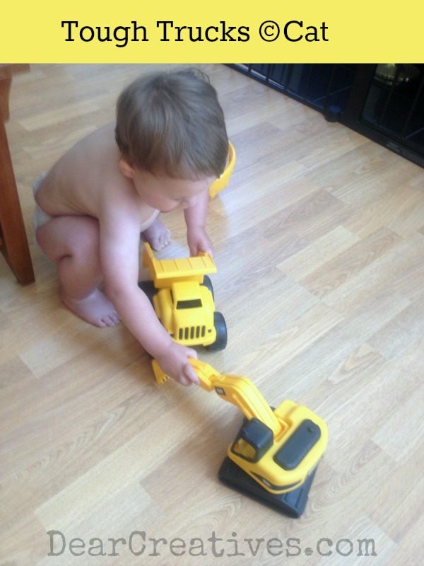 tough trucks ©cat, boy playing with tough trucks,© 2013 Theresa Huse