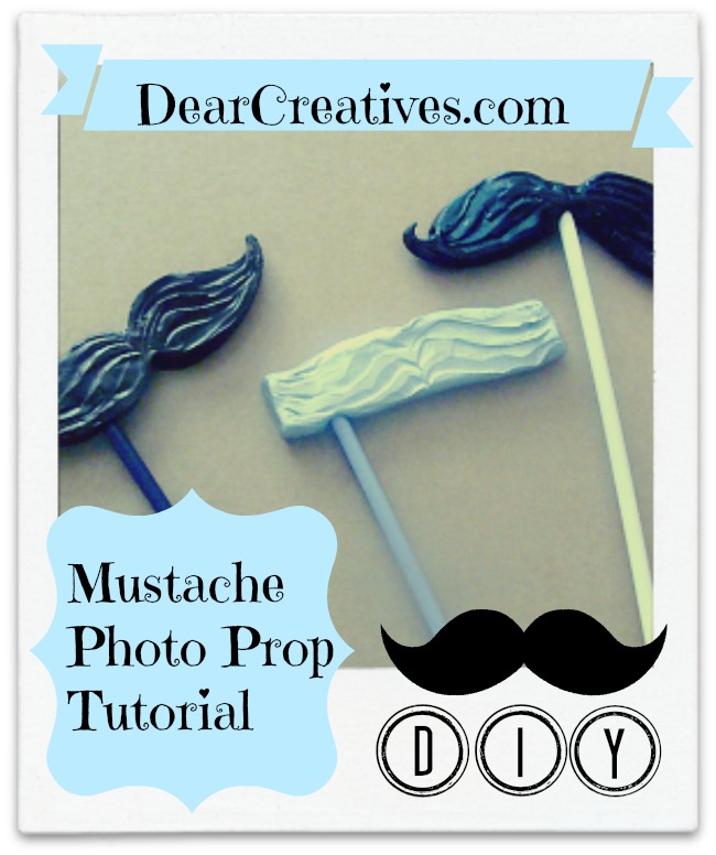 Mustache Photo Prop Tutorial, Diy, Theresa Huse DearCreatives.com